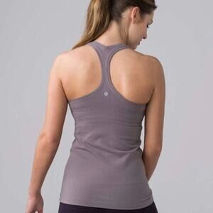 Lululemon Cool Racerback II Women's Size 4 Galaxy Grey Workout Tank Top Light